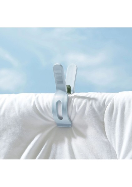 Slibb Geniş Mandal Yorgan Mandalı 2'li UV Işınlarına Dayanıklı Plastik Mavi Yeşil fırsatları