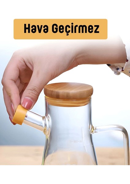 Bambu Cam Yağlık, Kapaklı, Vakumlu, 900 ml, Beyaz, 2'li set fırsatları