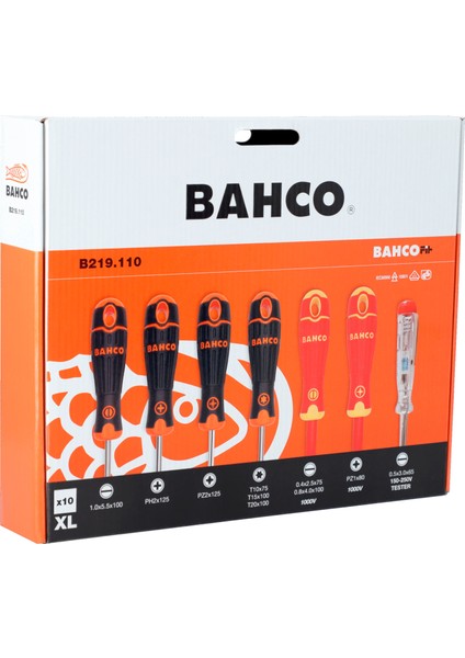 10PC Tornavida Seti B219-110 Bahco