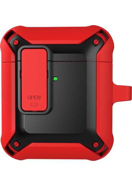 2 In 1 Tpu + Pc Anti Damla Koruyucu Darbeye Dayanıklı Taşınabilir Şarj Airpods için Kilit Toka İle 1 2 Kulaklık Kılıfı (Yurt Dışından)