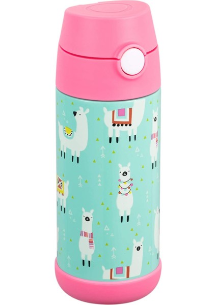 Çocuk Su Şişesi Yalıtımlı Paslanmaz Çelik Pipetli Termos (Kız/erkek) – Lama 12 Oz. (Yurt Dışından) fiyatları