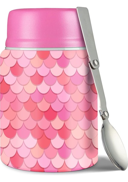 17 Oz Çocuklar Sıcak Yemek Termos Çorba Kavanozu, Sıcak ve Soğuk Yiyecekler Için Katlanır Kaşık Yalıtımlı Gıda Kavanozu - Green Horse (Yurt Dışından)