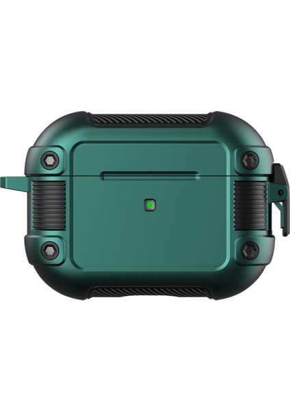 Apple Airpods için Pro Kilit Toka Kutusu Pc + Tpu Kulakiçi Koruyucu Karabina Ile Kulaklık Kılıfı (Yurt Dışından)