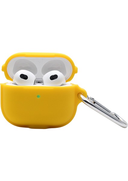 Apple Airpods 3 için Taşınabilir Koruyucu Anahtarlık İle Yumuşak Silikon Koruyucu Kulaklık Kılıfı (Yurt Dışından)
