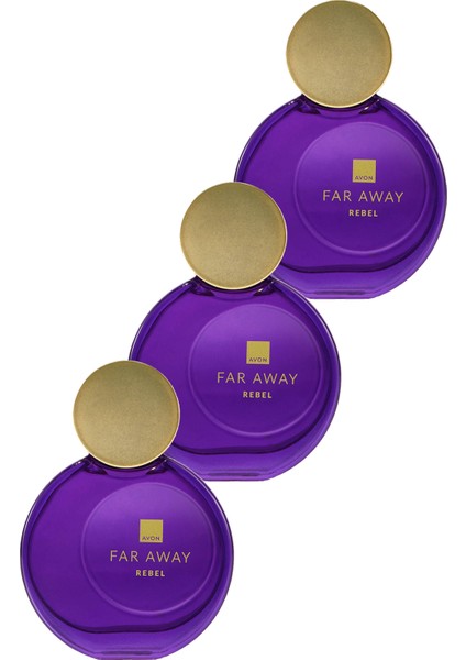 Far Away Rebel Kadın Parfüm Edp 50 Ml. Üçlü Set