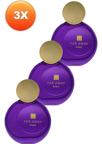 Far Away Rebel Kadın Parfüm Edp 50 Ml. Üçlü Set