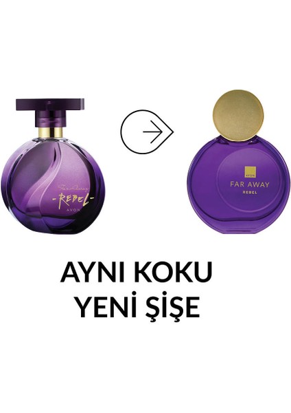 Far Away Rebel Kadın Parfüm Edp 50 Ml. Üçlü Set