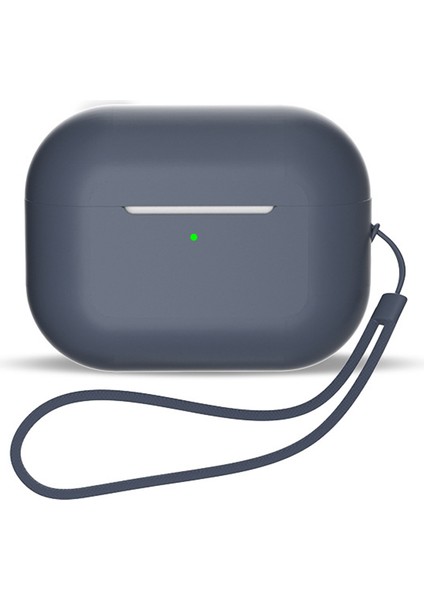 Airpods Pro 2 için Darbeye Dayanıklı Silikon Kayışlı tooth Gece Yarısı Si Kulaklık Kılıfı (Yurt Dışından)