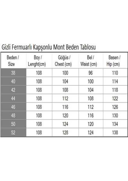 Gizli Fermuarlı Kapşonlu Mont Gri 19211