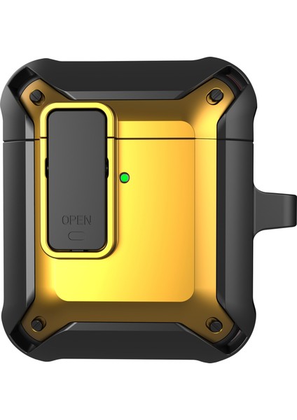 2 In 1 Tpu + Pc Anti Damla Koruyucu Darbeye Dayanıklı Taşınabilir Şarj Airpods için Kilit Toka İle 1 2 Kulaklık Kılıfı (Yurt Dışından)