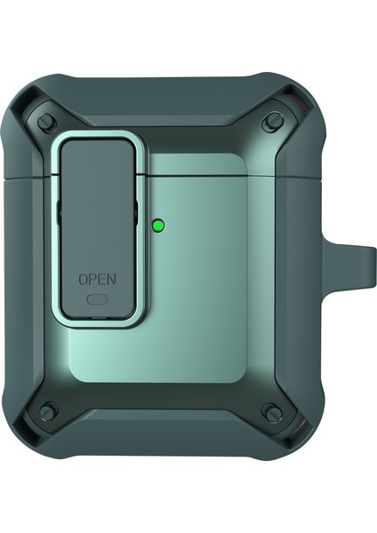 2 In 1 Tpu + Pc Anti Damla Koruyucu Darbeye Dayanıklı Taşınabilir Şarj Kilitli Tokalı Airpods için 1 2 Kulaklık Kılıfı (Yurt Dışından)