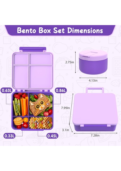 Öğle Yemeği Kutusu 8 Oz Çorba Yalıtımlı Sızdırmaz Öğle Yemeği Kutusu, 4 Bölmeli Yalıtımlı Yiyecek Kavanozu ve Okul Için Yalıtımlı Öğle Yemeği Kutusu (Yurt Dışından) modelleri