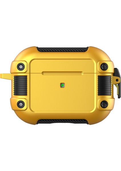 Apple Airpods için Pro Kilit Toka Kutusu Pc + Tpu Kulakiçi Koruyucu Karabina Ile Kulaklık Kılıfı (Yurt Dışından)