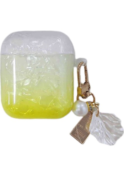 Apple Airpods için 2016 2019 Airpods Kablosuz 2019 , Degrade Kabuk Tahıl Tpu Sarkıt Kulaklık Kılıfı (Yurt Dışından)