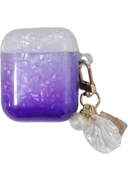 Apple Airpods için 2016 2019 Airpods Kablosuz 2019 , Kolyeli Degrade Kabuk Tahıl Tpu Kulaklık Kılıfı (Yurt Dışından)