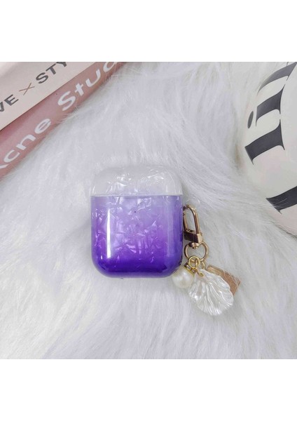 Apple Airpods için 2016 2019 Airpods Kablosuz 2019 , Kolyeli Degrade Kabuk Tahıl Tpu Kulaklık Kılıfı (Yurt Dışından) fiyatları