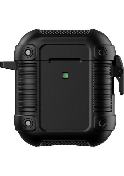 Apple Airpods için 2016 2019 Kablosuz Airpods 2019 Kasası Kilit Tokası Pc+Tpu Koruyucu Kulaklık Kılıfı (Yurt Dışından)