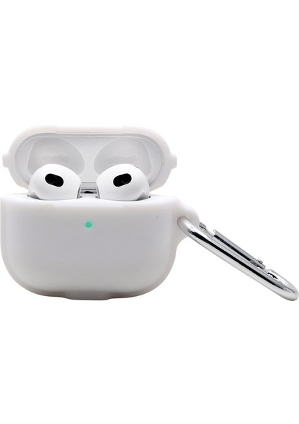 Apple Airpods 3 için Taşınabilir Koruyucu Anahtarlık İle Yumuşak Silikon Koruyucu Kulaklık Kılıfı (Yurt Dışından)