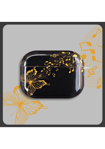 Apple Airpods Pro için Şık Desen Imd Koruyucu Darbeye Dayanıklı Tpu Notlar Kelebek Kulaklık Kılıfı (Yurt Dışından) fiyatları