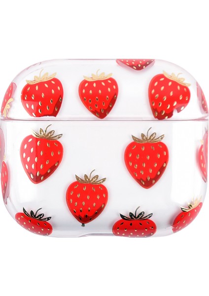 Meyve Çiçek Desen Damgalama Sert Pc Koruyucu Apple Airpods için 3 F09 Kulaklık Kılıfı (Yurt Dışından)