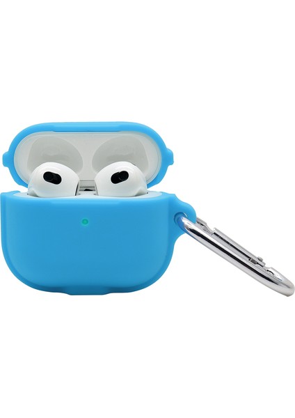 Apple Airpods 3 için Taşınabilir Koruyucu Anahtarlık İle Yumuşak Silikon Koruyucu Kulaklık Kılıfı (Yurt Dışından)