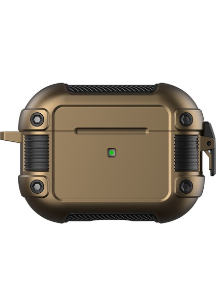 Apple Airpods için Pro Kilit Toka Kutusu Pc + Tpu Kulakiçi Koruyucu Karabina Kulaklık Kılıfı (Yurt Dışından)