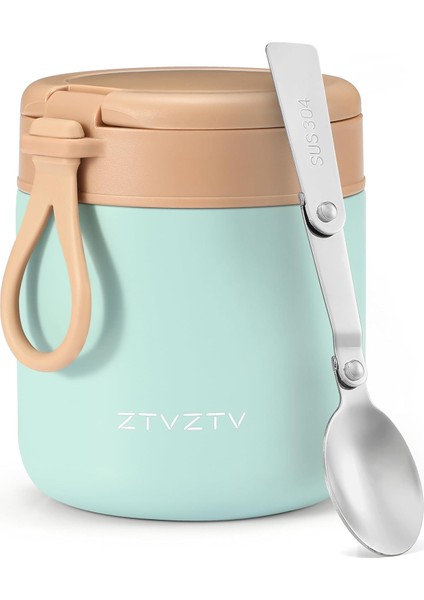 Sıcak Yemek Çocuklar Yalıtımlı Bardak 15.6 Oz Çorba Yalıtımlı Gıda Kavanoz Geniş Ağızlı Paslanmaz Çelik Yalıtımlı Öğle Yemeği Kabı Katlanır Kaşıkla (Yurt Dışından)