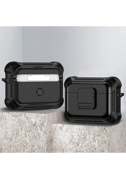 Airpods Pro 2 için Düşmeye Dayanıklı Tpu+Pc Düğmeye Basmalı Darbeye Dayanıklı Kulaklık Kılıfı (Yurt Dışından) fiyatları