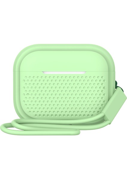 Airpods Pro 2 için Silikon Kutusu Anti Düşme Anti Toz Koruma Cilt Kayış Matcha Kulaklık Kılıfı (Yurt Dışından)