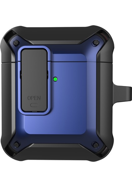 2 In 1 Tpu + Pc Anti Damla Koruyucu Darbeye Dayanıklı Taşınabilir Airpods için Kilit Toka İle 1 2 Kulaklık Kılıfı (Yurt Dışından)