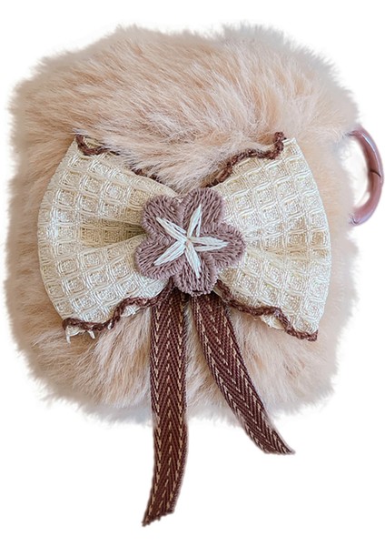 Apple Airpods için Peluş 2016 2019 Airpods İle Kablosuz 2019 İlmek Dekor Kutusu Kulaklık Kılıfı (Yurt Dışından)