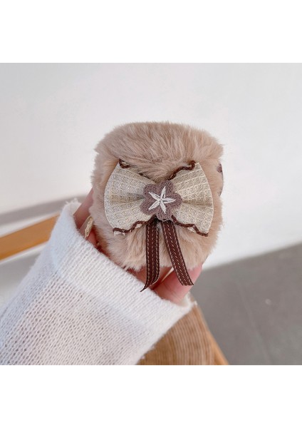 Apple Airpods için Peluş 2016 2019 Airpods İle Kablosuz 2019 İlmek Dekor Kutusu Kulaklık Kılıfı (Yurt Dışından) fiyatları