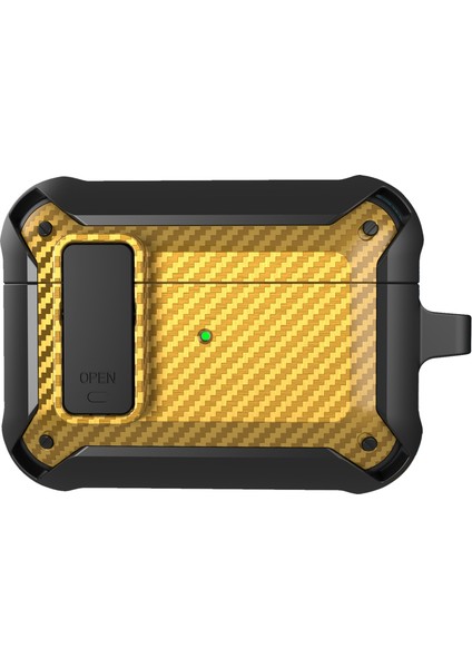 Karbon Fiber Doku Geçmeli Tamı Kablosuz Tpu + Pc Airpods Pro Stil 5 için Koruyucu Kulaklık Kılıfı (Yurt Dışından)