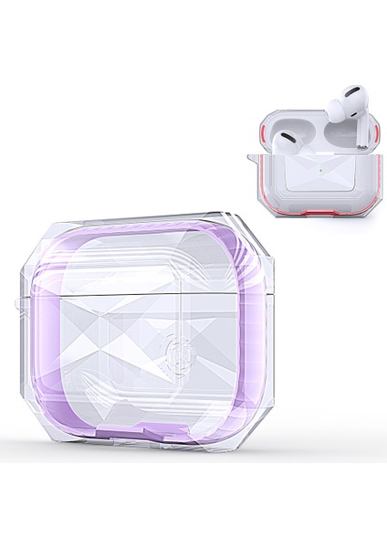 Apple Airpods Pro için Kontrast Renkli Eşkenar Dörtgen Tarzı Kulaklık Kılıfı (Yurt Dışından)