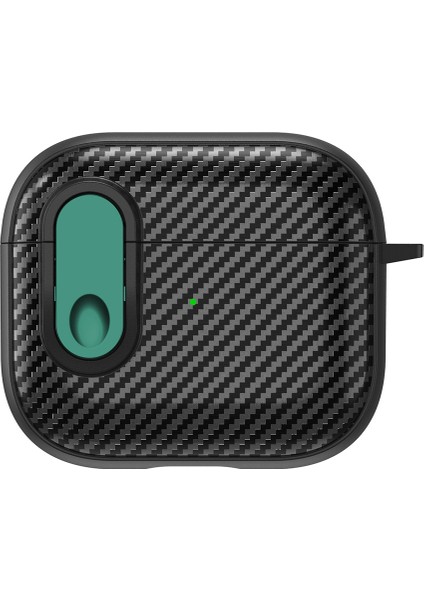 Apple Airpods 3 için Tpu+Pc Toka Tamı Karbon Fiber , Anti Kayıp Kanca + Kulaklık Kılıfı (Yurt Dışından)