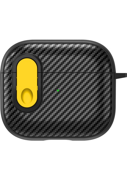 Apple Airpods 3 için Tpu+Pc Toka Tamı Karbon Fiber , Anti Kayıp Kanca + Kulaklık Kılıfı (Yurt Dışından)