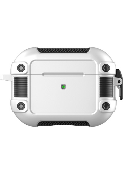 Apple Airpods için Pro Kilit Toka Kutusu Pc + Tpu Kulakiçi Koruyucu Karabina Ile Kulaklık Kılıfı (Yurt Dışından)