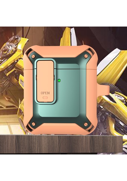 2 In 1 Tpu + Pc Anti Damla Koruyucu Darbeye Dayanıklı Taşınabilir Şarj Airpods için Kilit Toka İle 1 2 Turuncu Kulaklık Kılıfı (Yurt Dışından) fiyatları