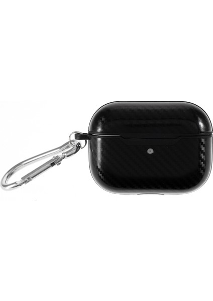 Apple Airpods Pro için Parmak Izi Önleyici Karbon Fiber Dokulu Tpu Kulaklık Kılıfı (Yurt Dışından)