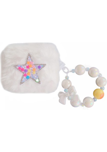 Apple Airpods Pro 2 için Yıldız Tam tooth Kolye İle Peluş Kulaklık Kılıfı (Yurt Dışından)