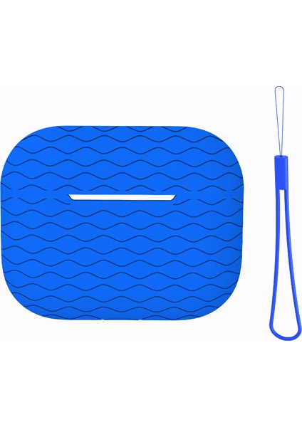 Apple Airpods Pro 2 için Dalgalı Kenar Okyanus Tarzı Silikon tooth Anti Damla Kordon Kulaklık Kılıfı (Yurt Dışından)