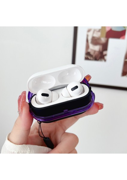 Airpods Pro 2 için Tpu + Pc Anti Kayıp Kayış + İle Darbeye Dayanıklı Koruyucu Kulaklık Kılıfı (Yurt Dışından) fiyatları