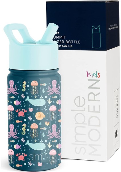 ， Hasır Kapaklı Çocuk Su Şişesi | Yeni Yürümeye Başlayan Çocuklar ve Erkek Çocuklar Için Yalıtımlı Paslanmaz Çelik Yeniden Kullanılabilir Bardak | (Yurt Dışından)