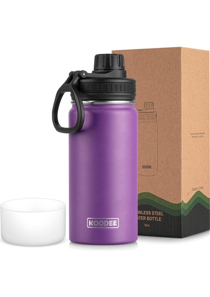 Çocuk Su Şişesi - 16 Oz Paslanmaz Çelik Çift Duvar Vakum Yalıtımlı Su Şişesi Yeniden Kullanılabilir Geniş Ağızlı Spor Şişesi, Sızdırmaz Borulu Kapaklı Bpa Içermez (Yurt Dışından) fiyatları