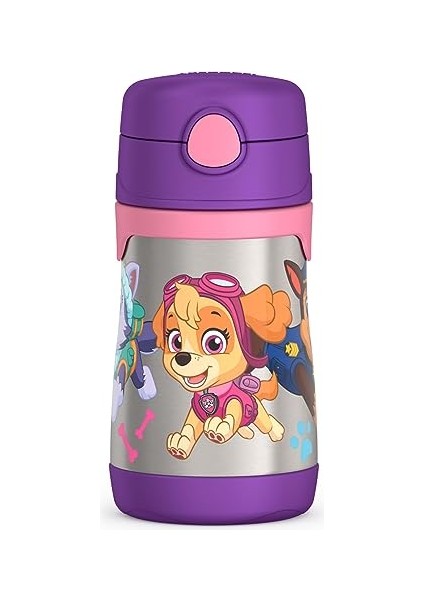 ， Termos Vakum Yalıtımlı Paslanmaz Çelik 10 Oz Sippy Şişe Paw Patrol Boys (Yurt Dışından)