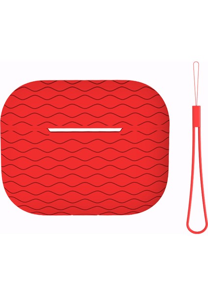 Apple Airpods Pro 2 için Dalgalı Kenar Okyanus Tarzı Silikon tooth Anti Damla Kordon Ile Kulaklık Kılıfı (Yurt Dışından)