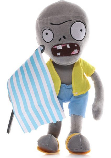 Plants Vs Zombies Bayrağı Tutan Zombi Peluş Oyuncak 30CM (Yurt Dışından)
