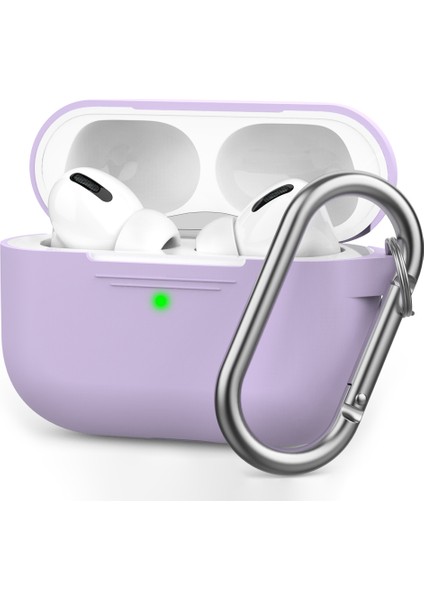 Apple Airpods Pro için Silikon , Karabina İle Tam Koruma Kulaklık Kılıfı (Yurt Dışından)