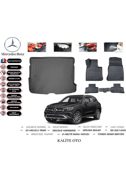 Mercedes Glc Suv 2023 Model 3D Bagaj Havuzu+4D Havuzlu Paspas Seti