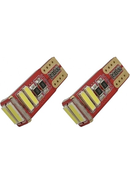 Led Ampul 12V T10 Canbus 6Smd 7020 Beyaz